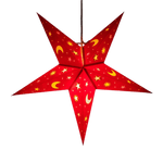 5 pointed Red Moon and Star lampshade Star Lantern handmade paper lantern in star shape by Paper Starlights