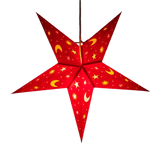 5 pointed Red Moon and Star lampshade Star Lantern handmade paper lantern in star shape by Paper Starlights