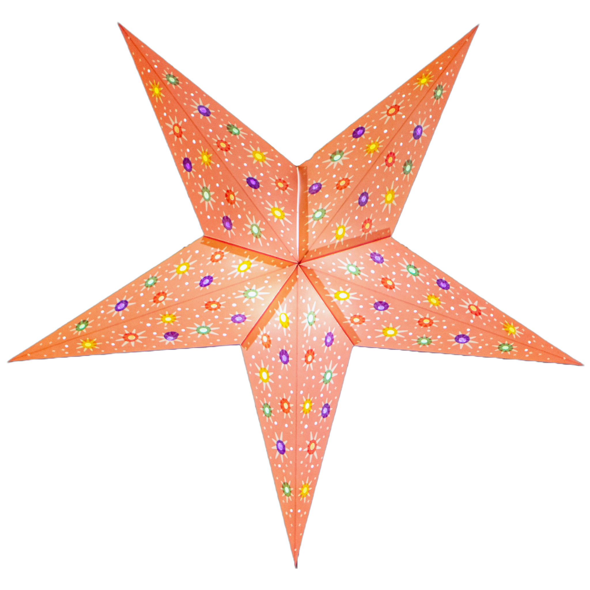 Handcrafted Pink Paper Star Lantern - Paper Starlights