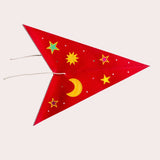 5 pointed Red Moon and Star lampshade Star Lantern handmade paper lantern in star shape by Paper Starlights