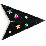 5 pointed Black Moon and Star lampshade Star Lantern handmade paper lantern in star shape by Paper Starlights