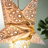 Small White Cream Star Lantern handmade paper lantern in star shape by Paper Starlights
