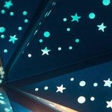 Small Blue Star Lantern handmade paper lantern in star shape by Paper Starlights