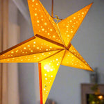 Small Yellow Star Lantern handmade paper lantern in star shape by Paper Starlights