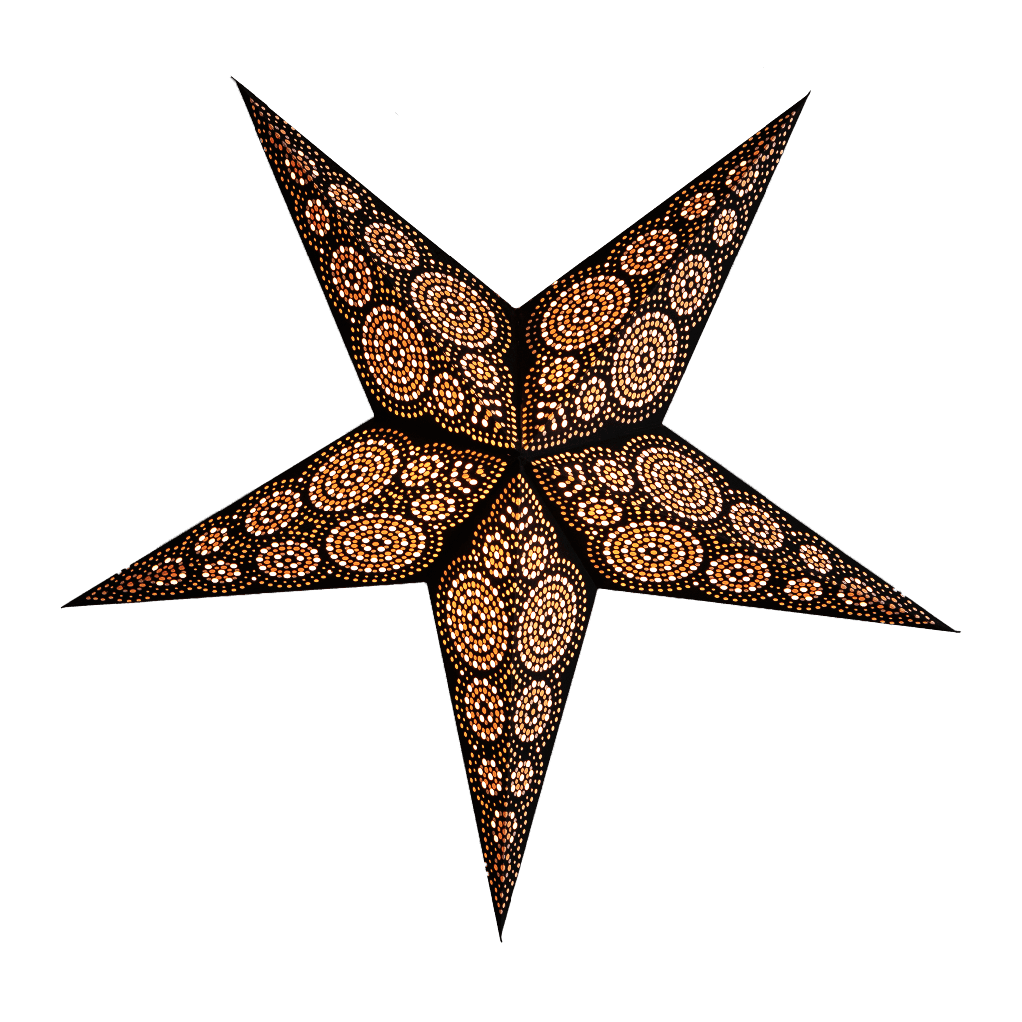 Black and golden paper star lantern by Paper Starlights