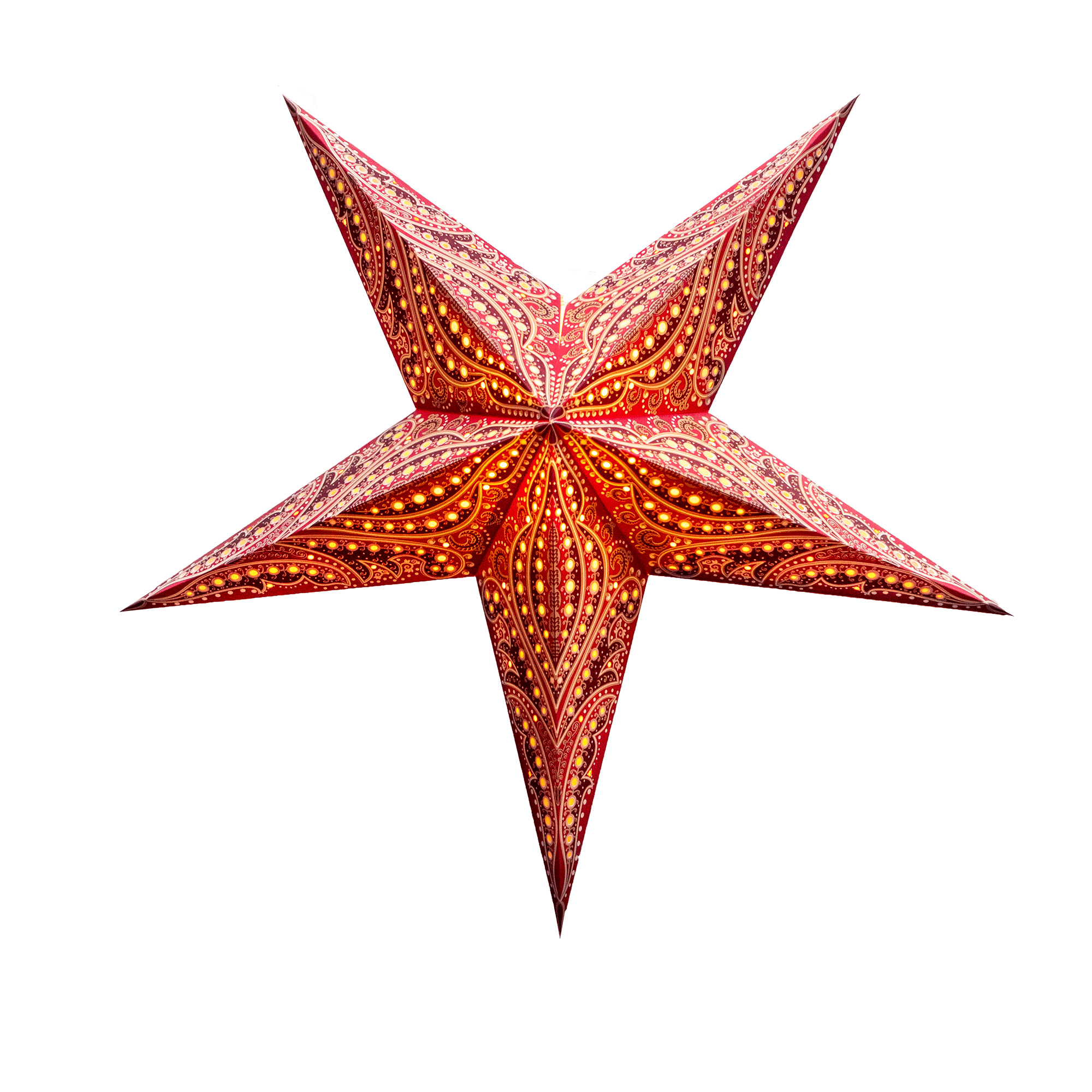 Red 5 tipped Star Lamp Shade