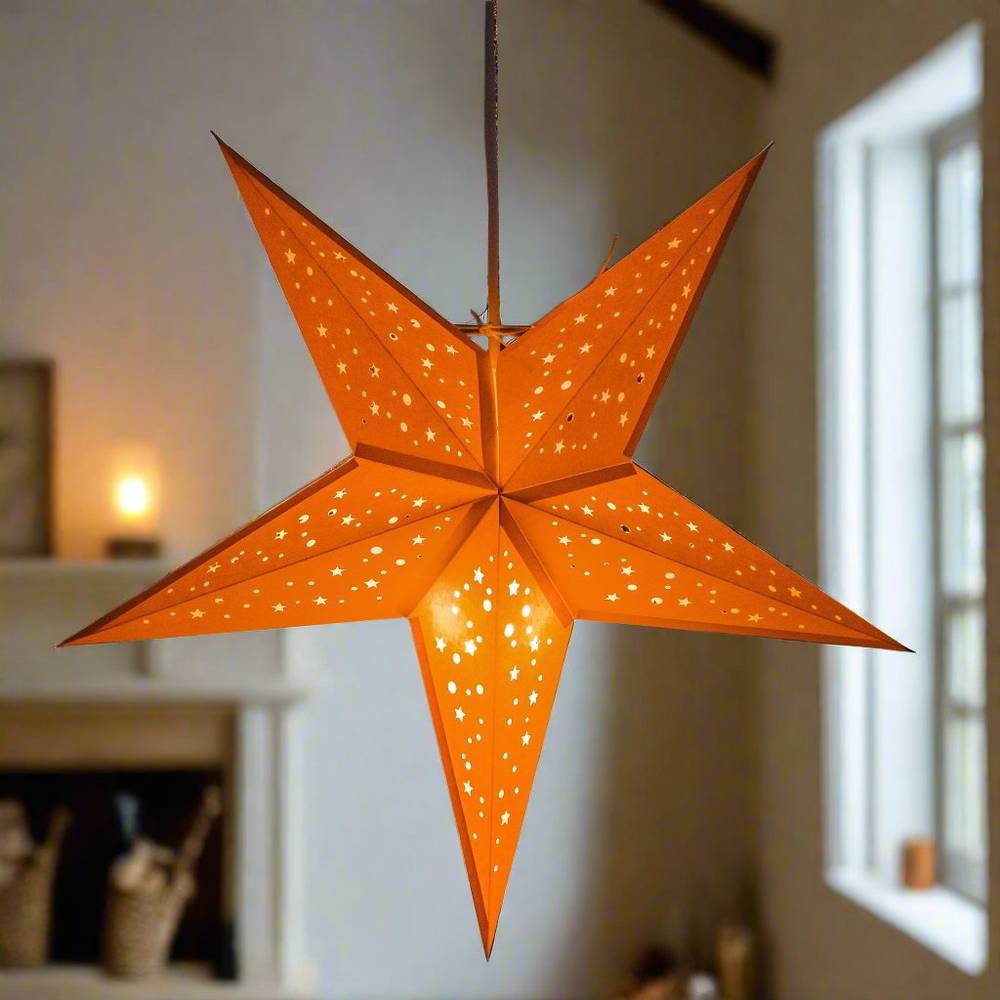 Small Orange Star Lantern by Paper Starlights