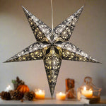 Black and White Lace Star Lamp Shade