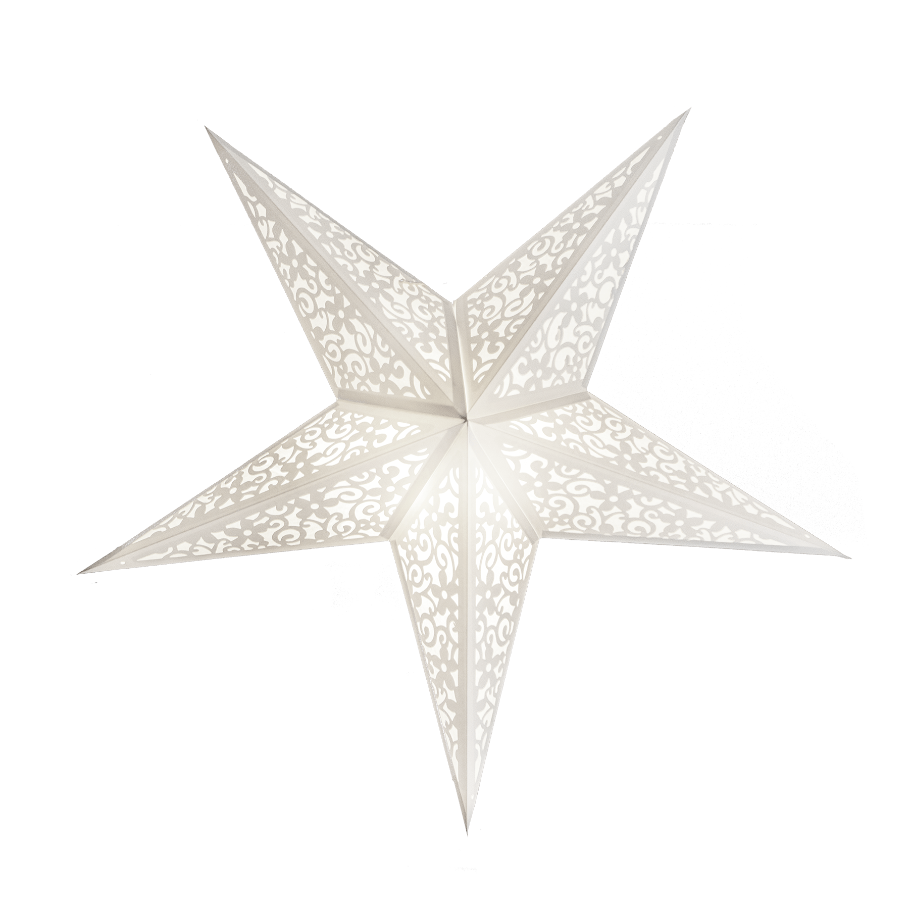 Elegant Floral Paper Star Lantern