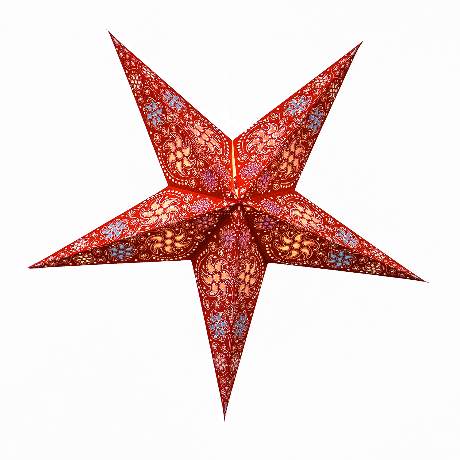 Handcrafted red paper star lantern