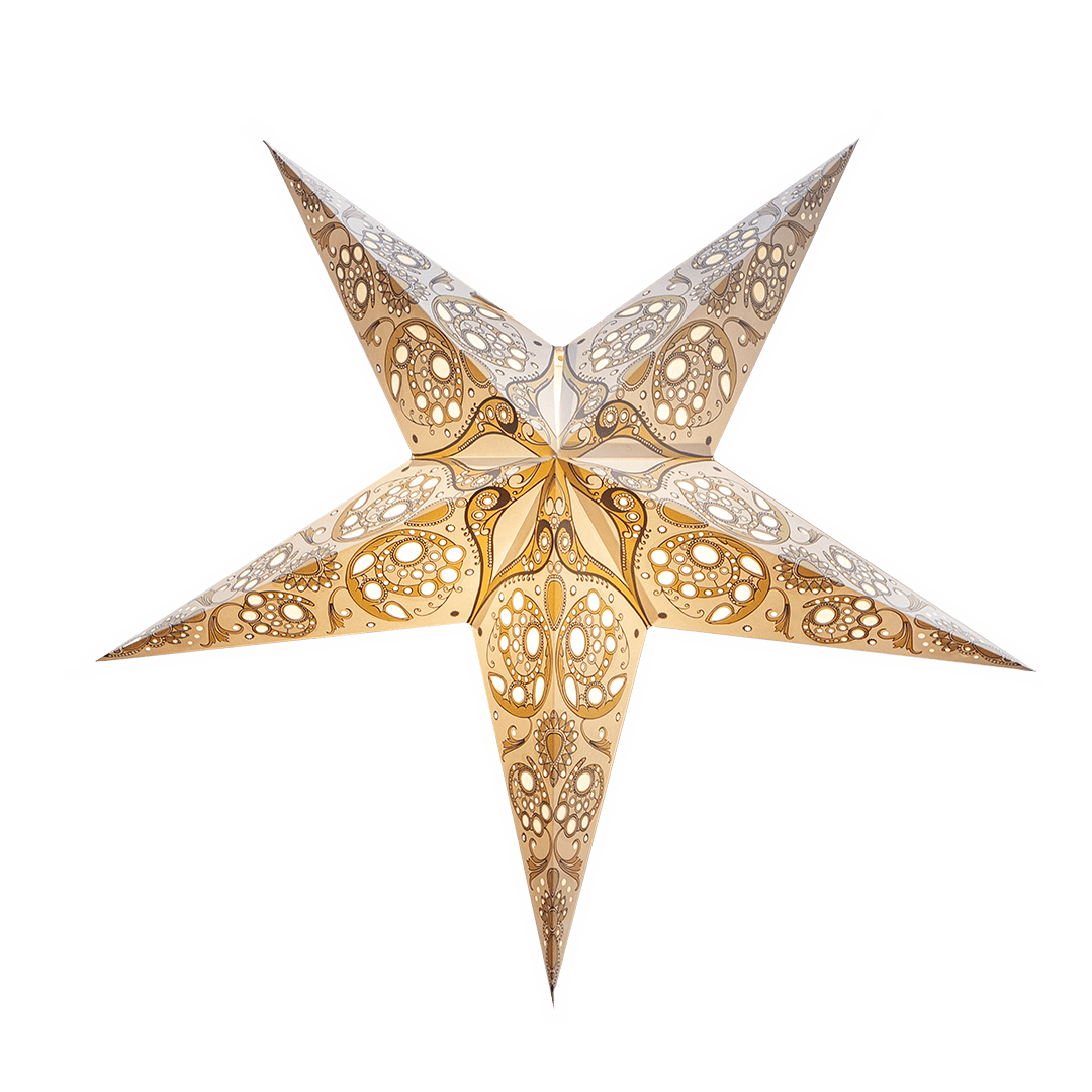 Cream Lace Star Lamp Shade
