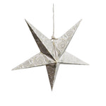Small White Cream Star Lantern handmade paper lantern in star shape by Paper Starlights