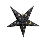 5 pointed Black Moon and Star lampshade Star Lantern handmade paper lantern in star shape by Paper Starlights