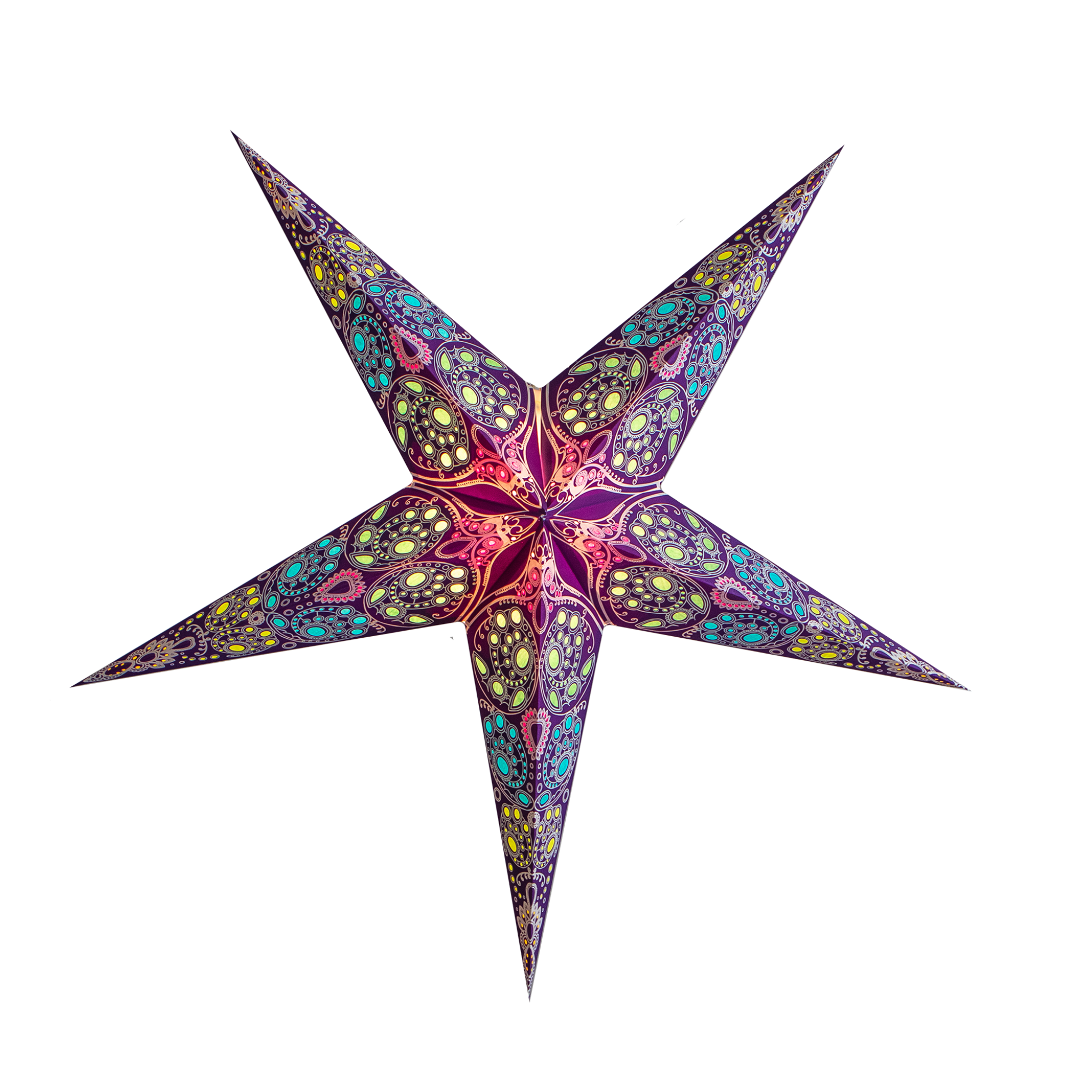 large pattern purple paper star lantern