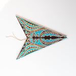 folded black patterned star lantern