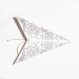 folded ivory lace pattern paper star lantern