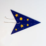 alternative side of folded paper star with just star design