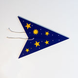 alternative side of folded paper star with just star design