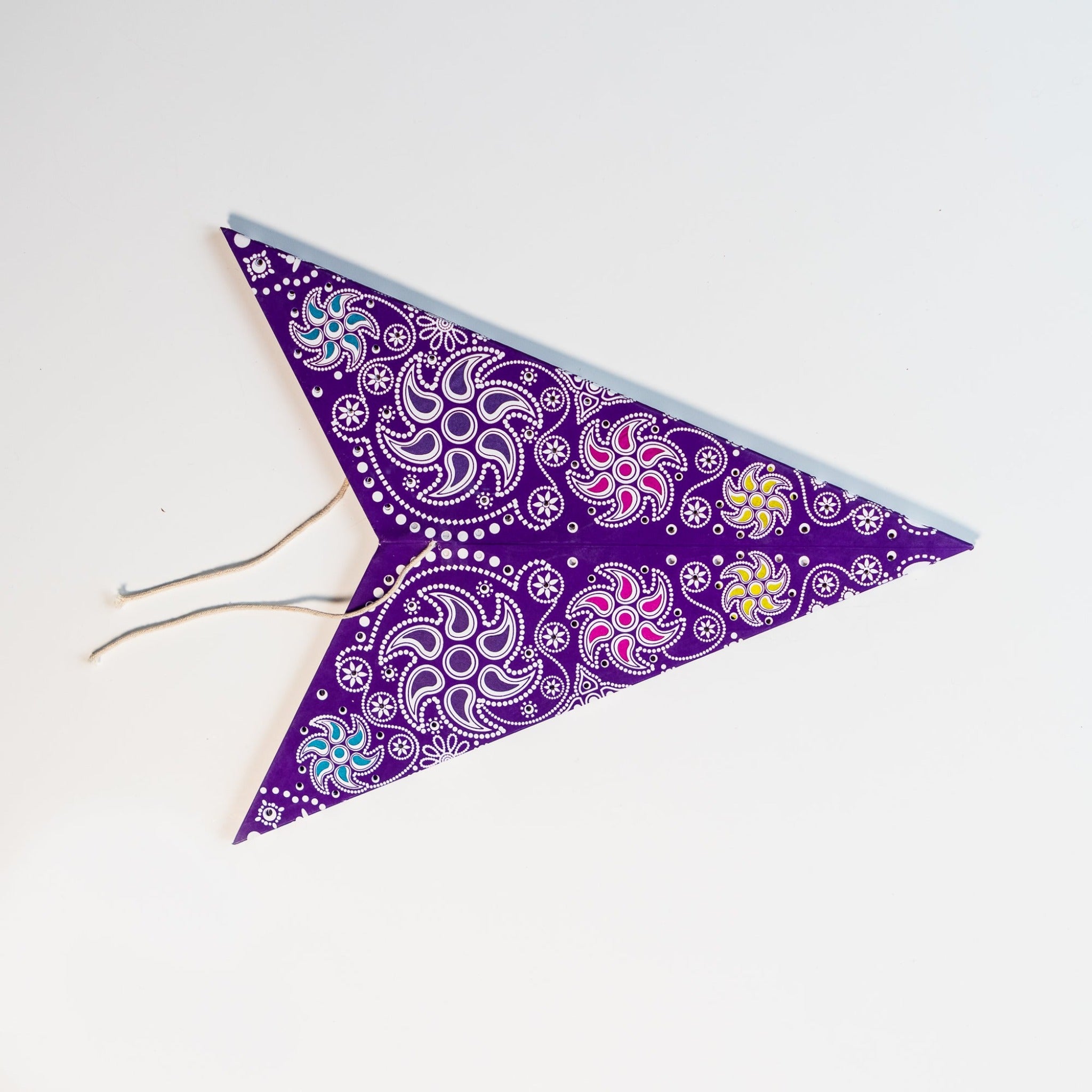 folded purple christmas lights
