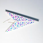 folded paper star sequinned