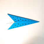 folded blue paper star lantern