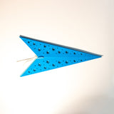 folded blue paper star lantern