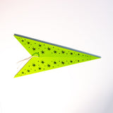 folded green paper star lantern