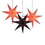 Halloween decorations and lighting - pumpkin orange star lanterns and lights