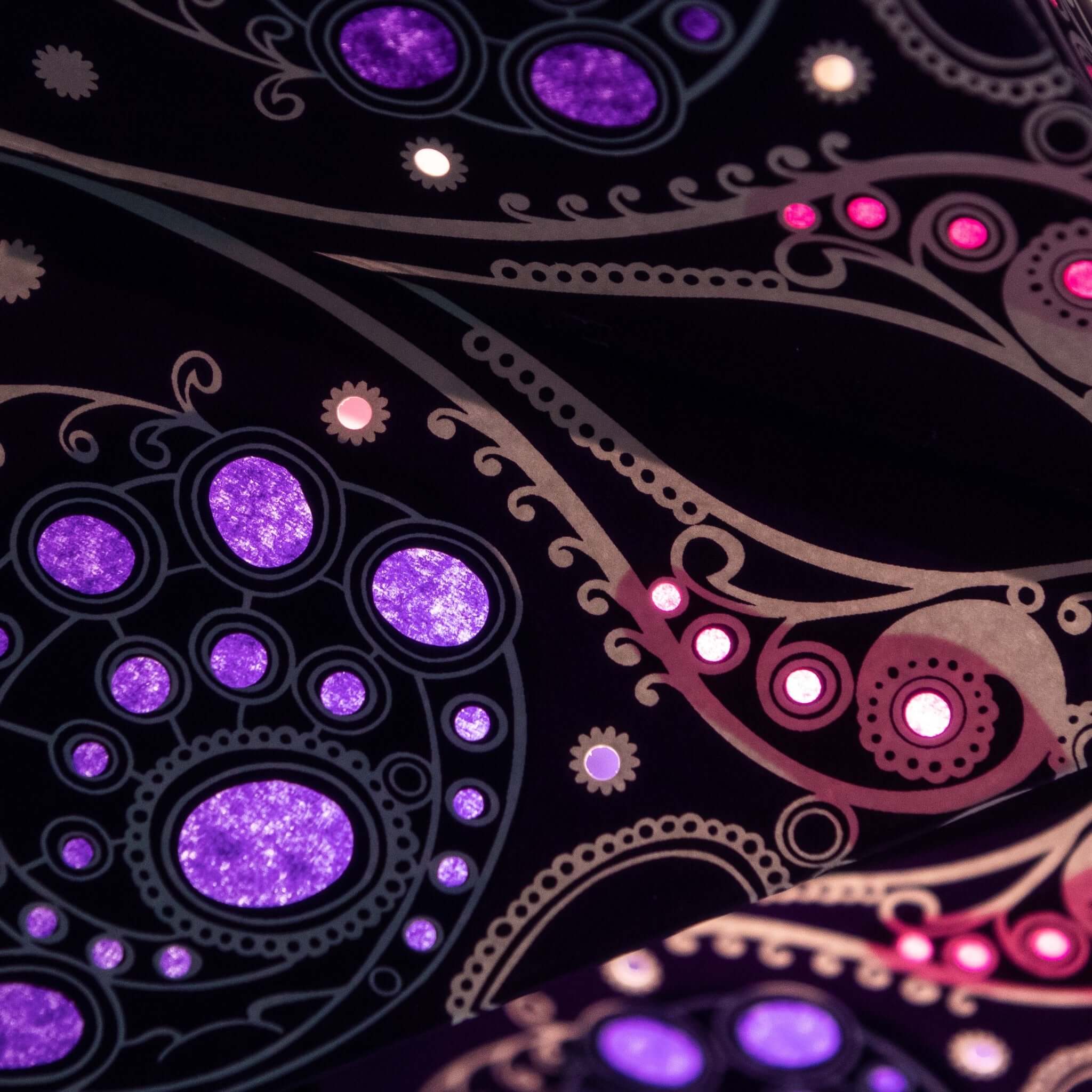 pattern purple paper star lantern