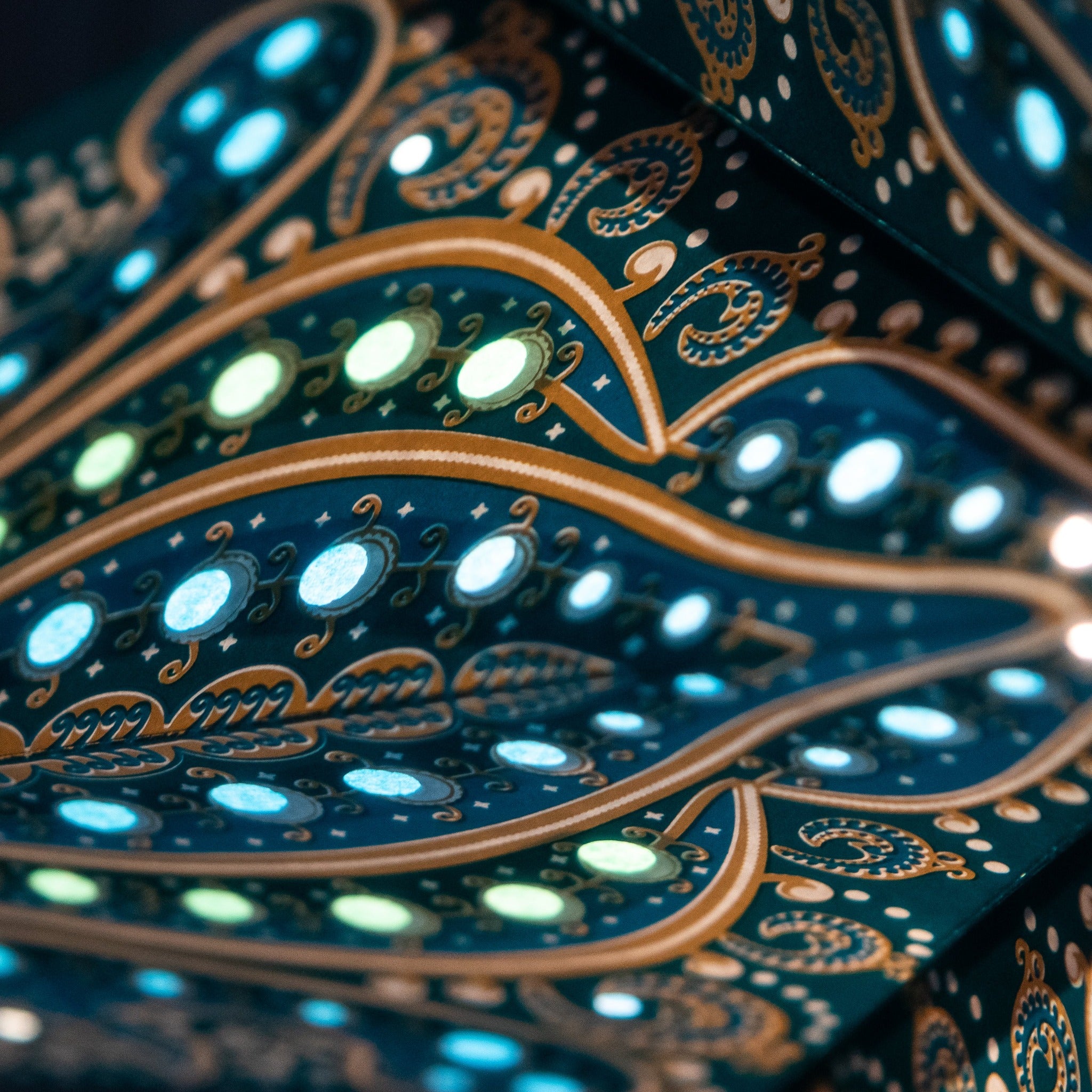 blue patterned star lantern