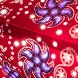 red firework patterned star lantern