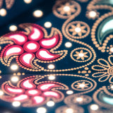 blue firework patterned star lantern