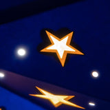 night sky blue and yellow paper star lantern