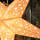 large grey lace pattern paper star lantern
