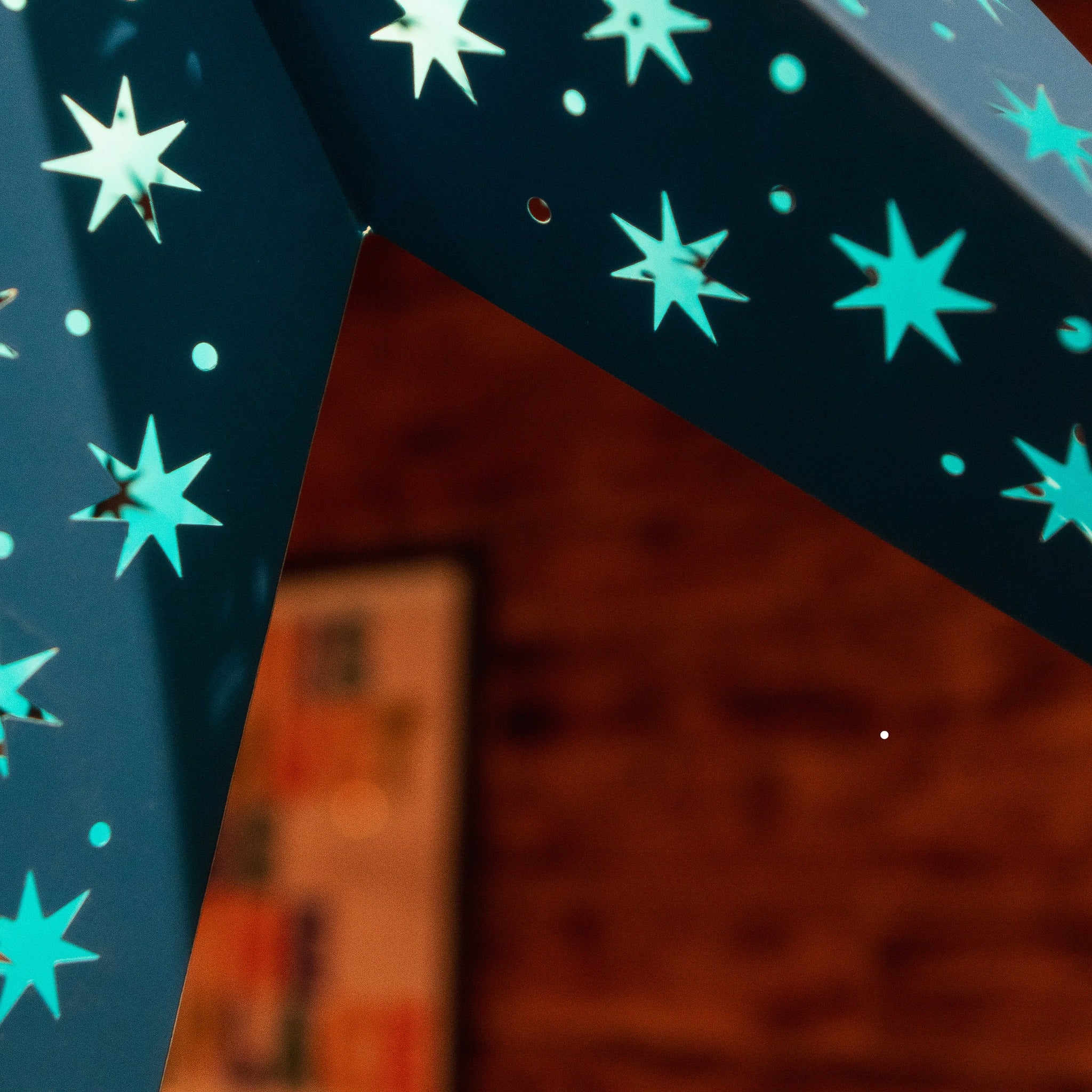 blue paper star lantern