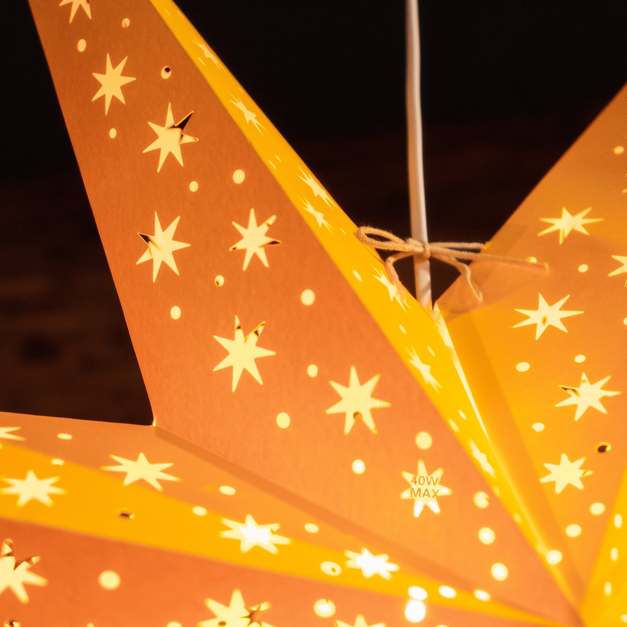 yellow paper star lantern