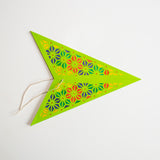 folded green and rainbow star