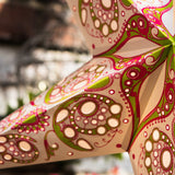 Japanese Lily: Leaf Green / Cherry Blossom Pink close up