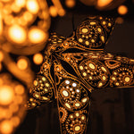 black and white lace pattern paper star lantern