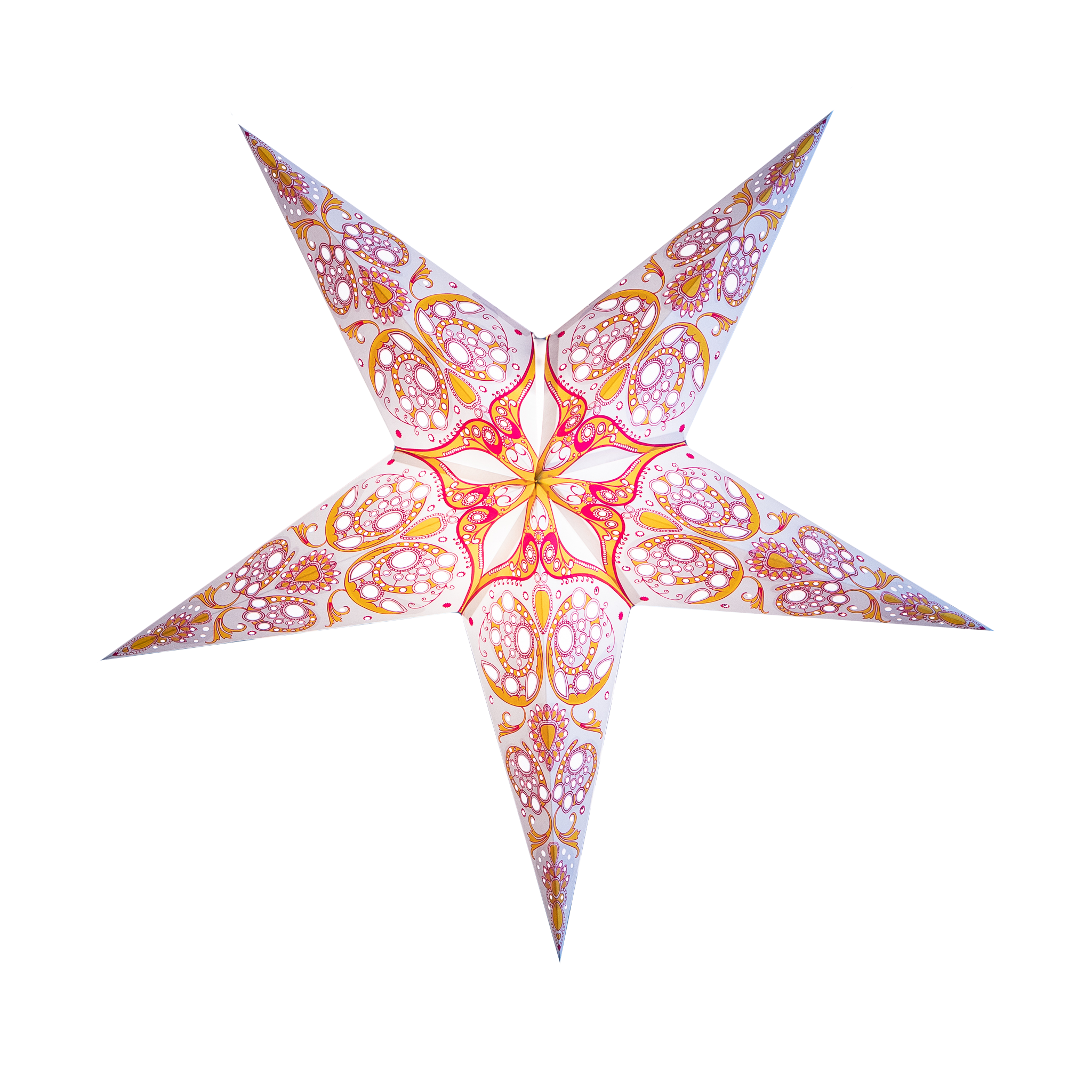 pink patterned star lantern
