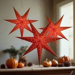 3 orange stars illuminated