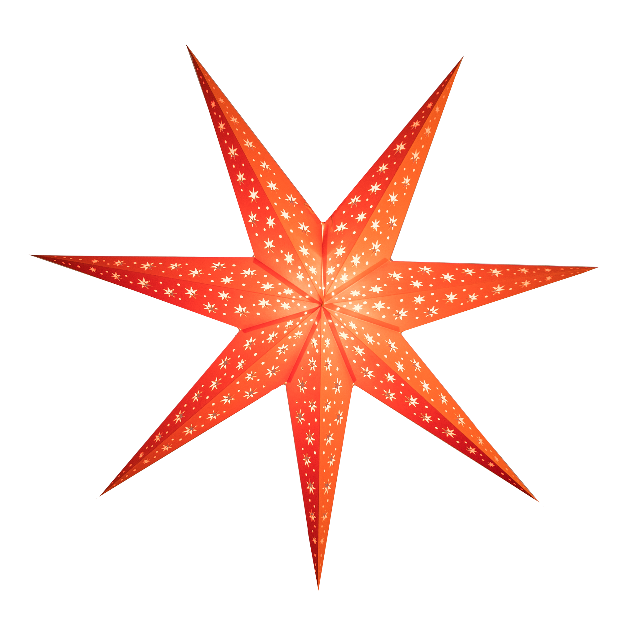 Halloween light - pumpkin orange paper star lantern