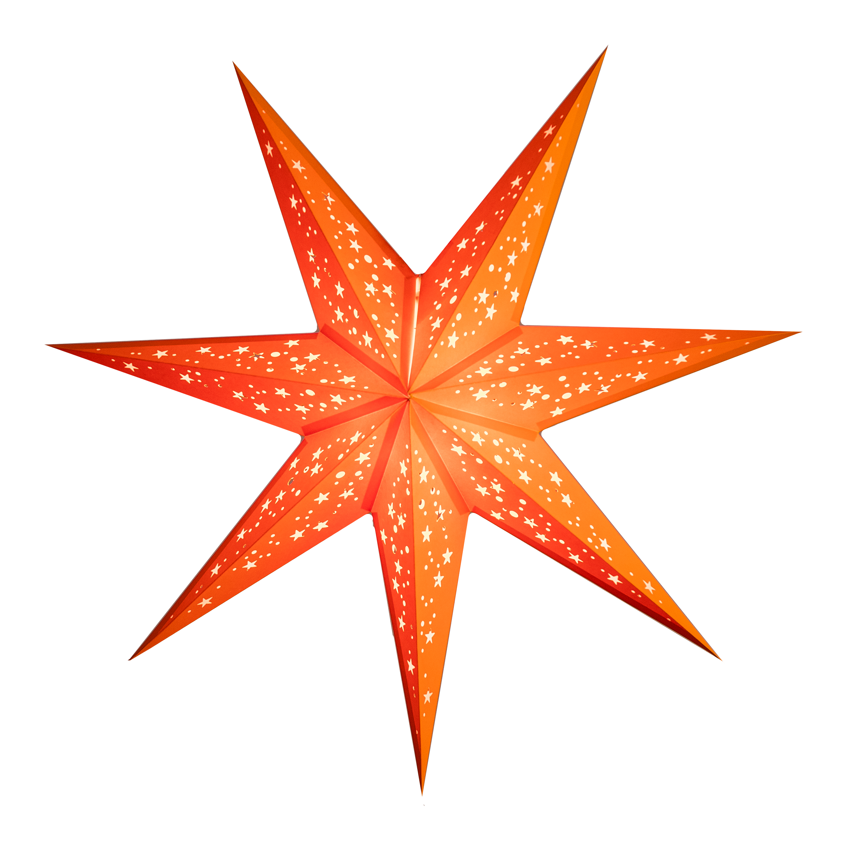 Halloween light - pumpkin orange paper star lantern