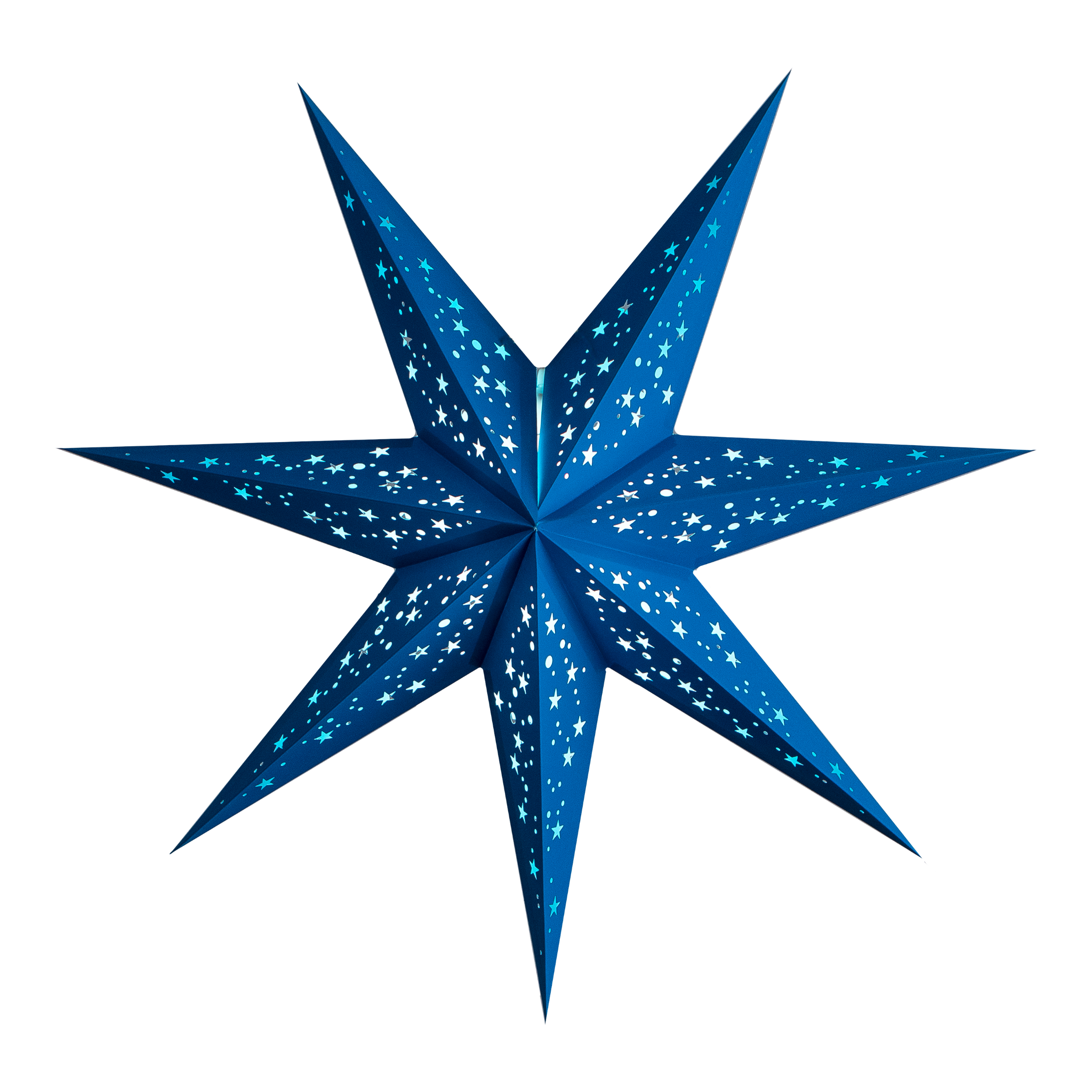 blue paper star lantern