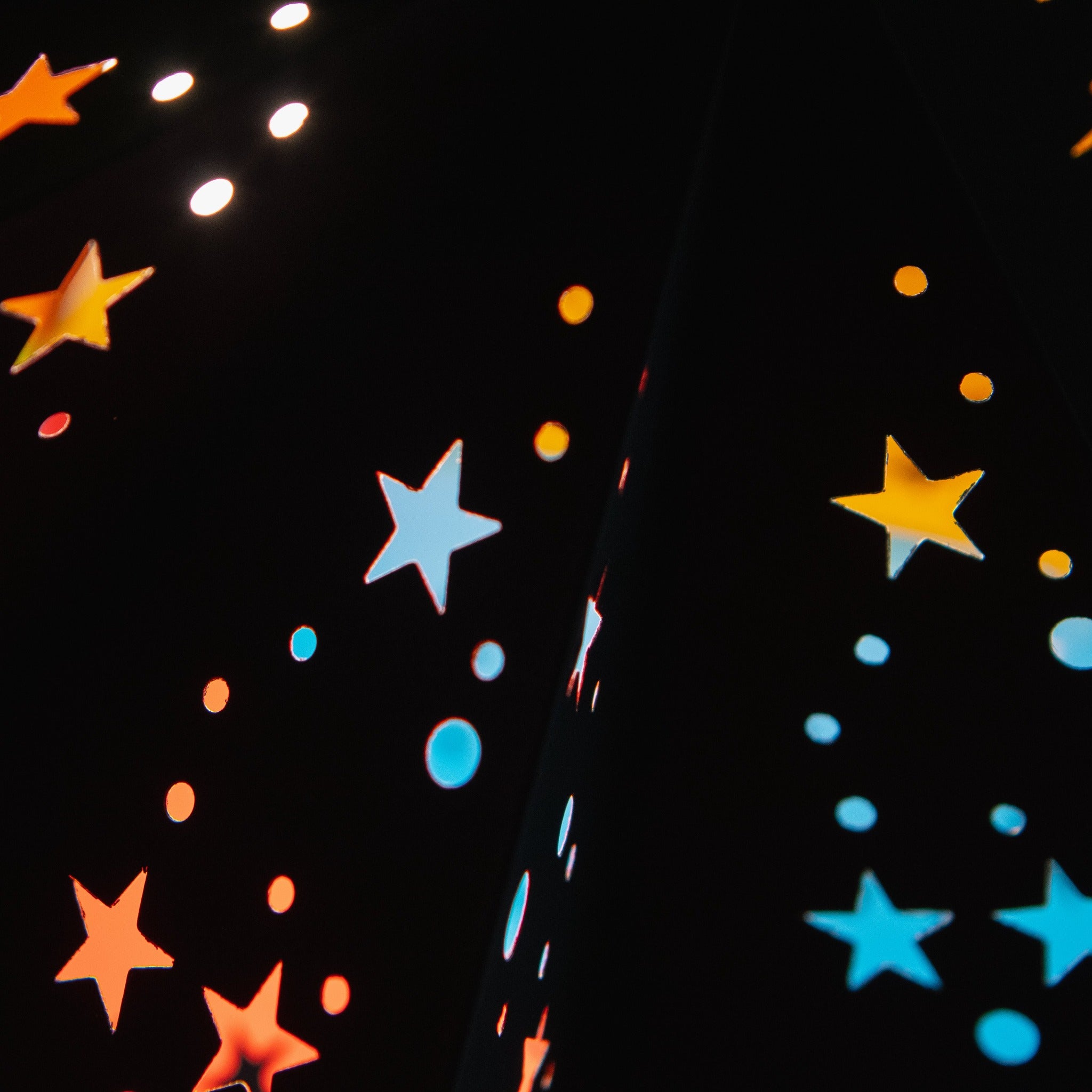 black paper star light lantern