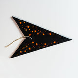 black paper star light lantern