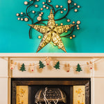 black and white lace pattern paper star lantern