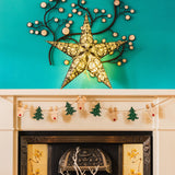 black and white lace pattern paper star lantern