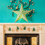 blue patterned star lantern