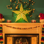 green patterned star lantern